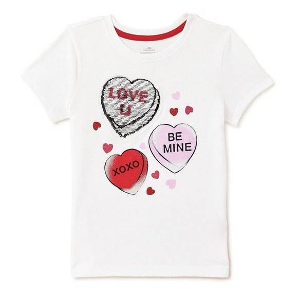 Way to Celebrate Big Girls Short Sleeve Graphic Sequin Relaxed Fit T-Shirt XXL - Picture 1 of 3